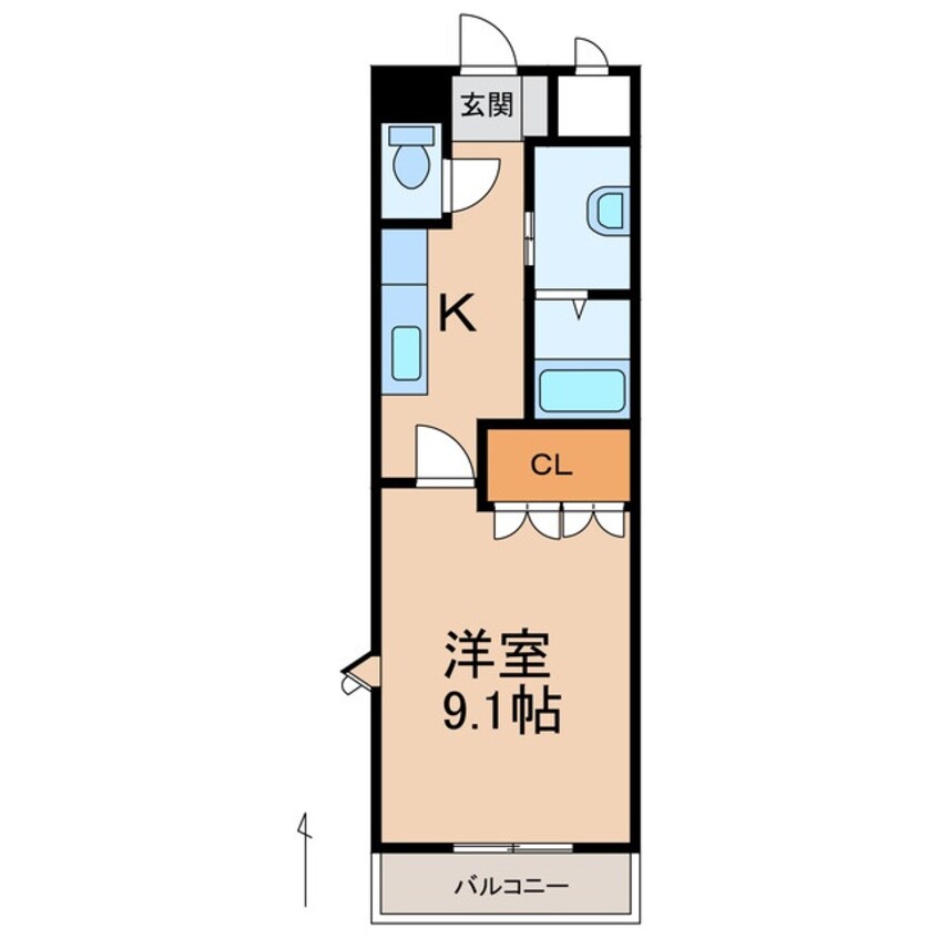 間取図 南海本線/和歌山市駅 徒歩18分 3階 築17年