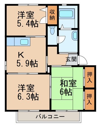 間取図 南海加太線/二里ケ浜駅 徒歩5分 2階 築20年