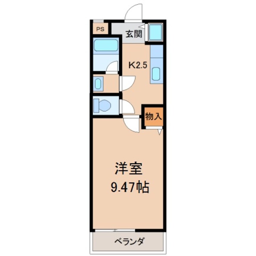 間取図 きのくに線・紀勢本線/紀和駅 徒歩8分 2階 築18年