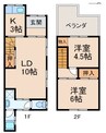 一戸建15660 2LDKの間取り