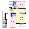 和歌山線/打田駅 徒歩10分 2階 築19年 2LDKの間取り