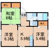 和歌山線/打田駅 徒歩10分 1階 築22年 3Kの間取り