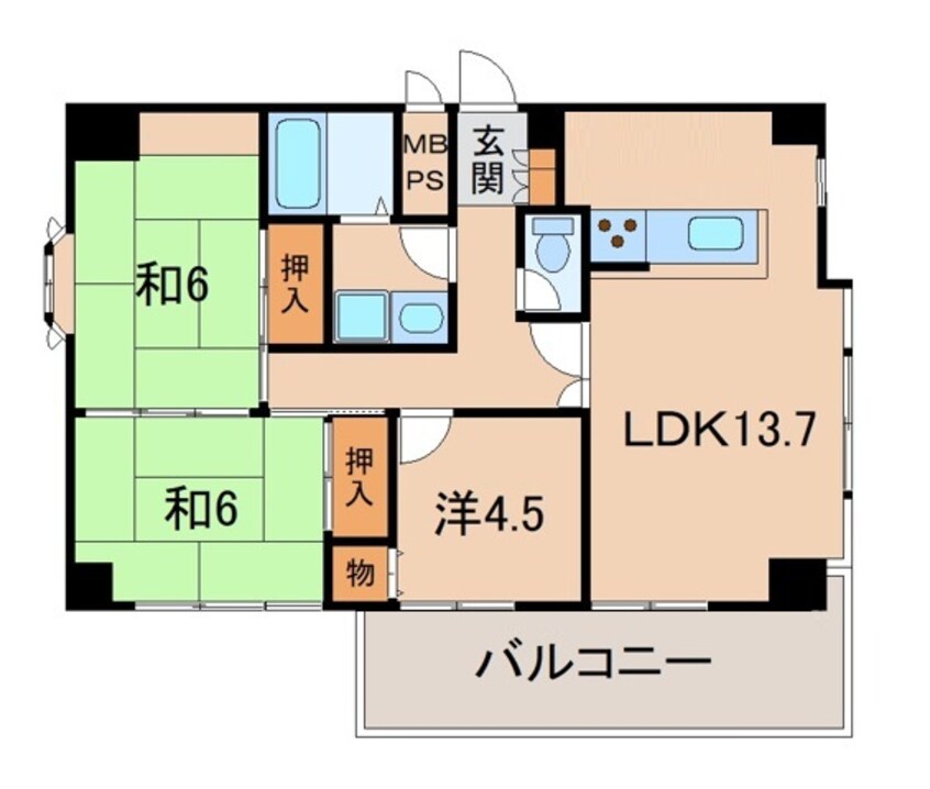 間取図 朝日プラザ三木町