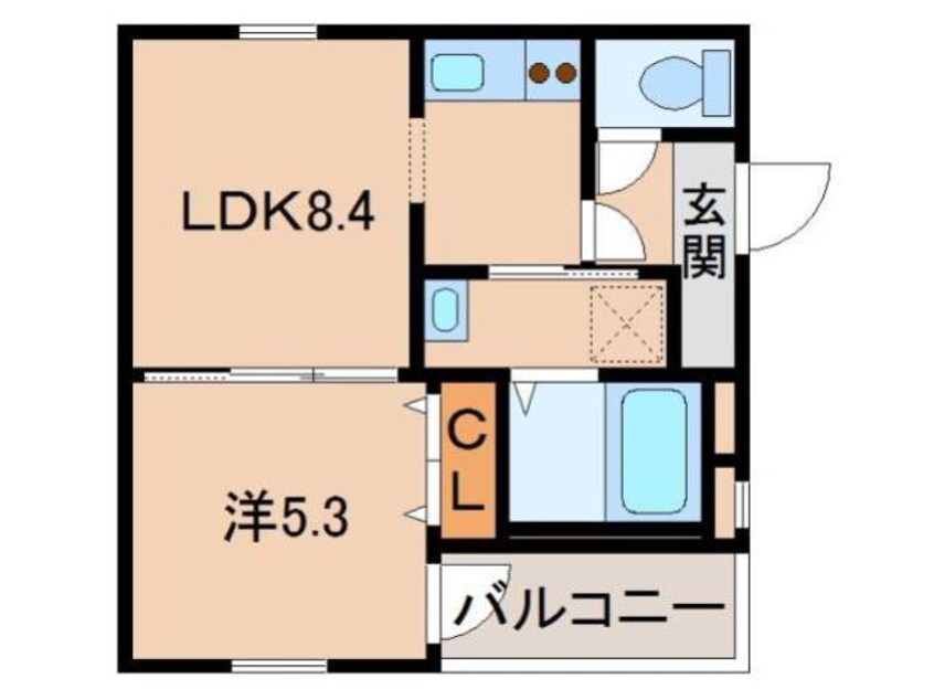 間取図 南海本線/和歌山市駅 徒歩8分 1階 築5年