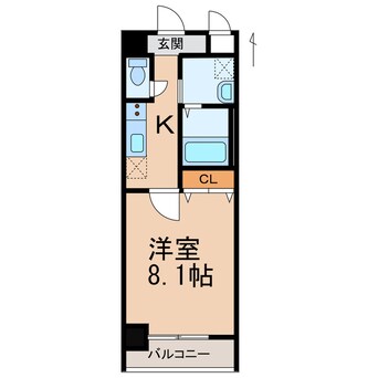 間取図 きのくに線・紀勢本線/和歌山駅 徒歩5分 9階 築16年