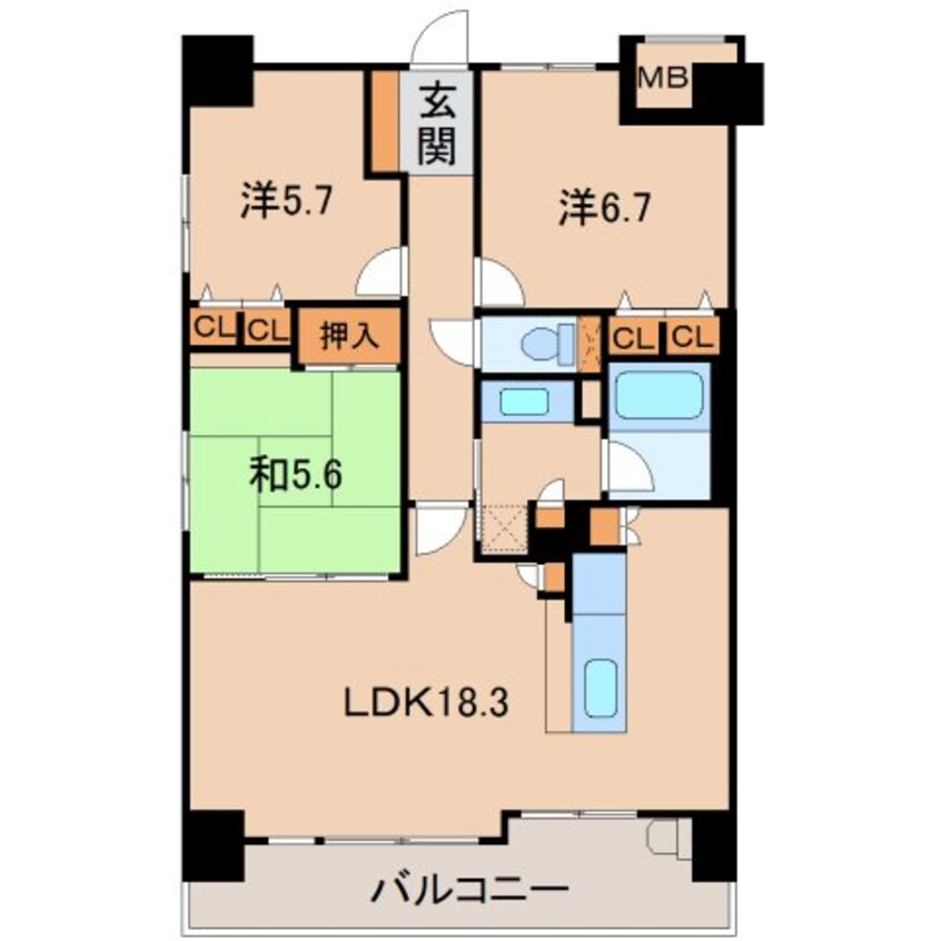 間取図 グランノーブル吉田