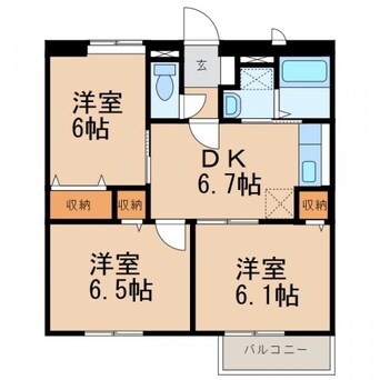 間取図 和歌山線/下兵庫駅 徒歩1分 1階 築27年