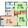 阪和線・羽衣線/紀伊駅 バス:15分:停歩7分 1階 築34年 2DKの間取り