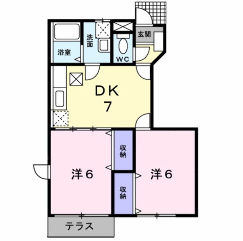 間取図 和歌山電鉄貴志川線/日前宮駅 徒歩18分 1階 築23年