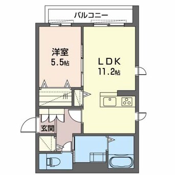 間取図 ベレオ山蔭丁