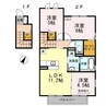 阪和線・羽衣線/六十谷駅 徒歩16分 2階 築12年 3LDKの間取り