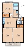 セジュールK 3DKの間取り