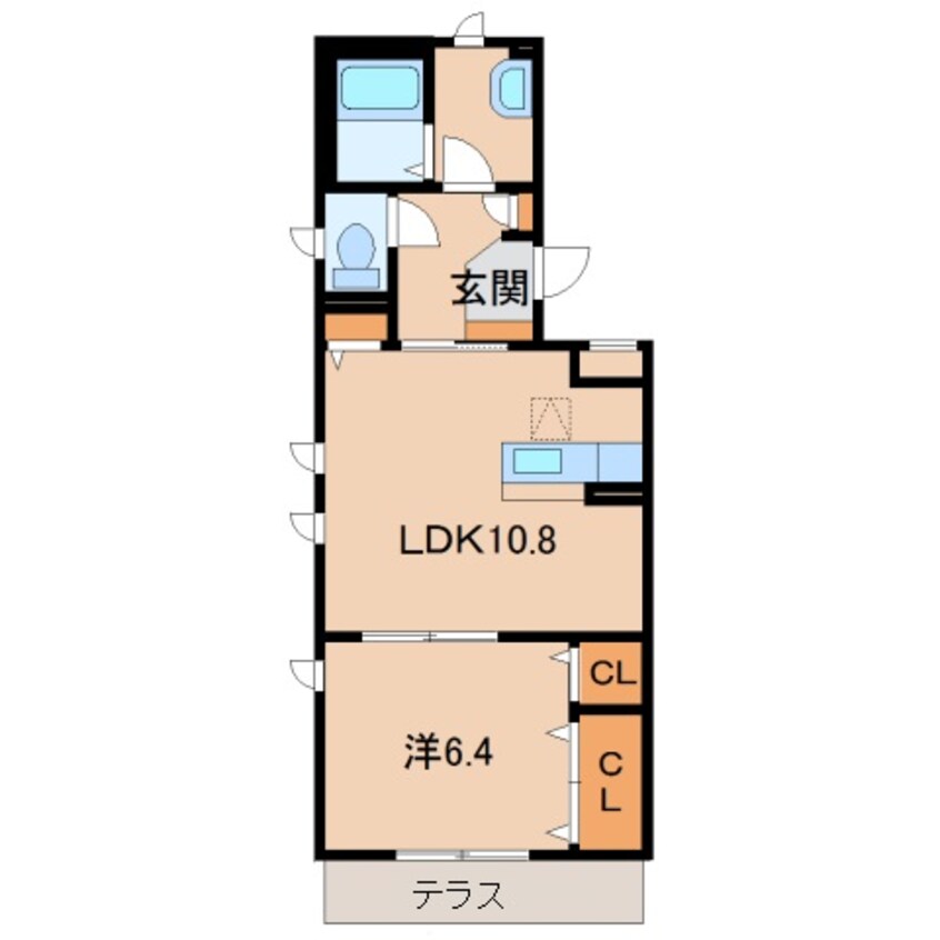 間取図 阪和線・羽衣線/和歌山駅 バス10分島崎町2丁目下車:停歩1分 1階 築16年