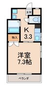 ヤマイチＰＬＡＺＡ吹上 1Kの間取り