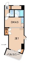 ラ・フェ・ド・メール 1DKの間取り