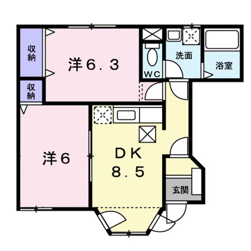 間取図 南海加太線/八幡前駅 徒歩10分 1階 築26年