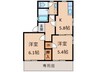 和歌山線/岩出駅 バス:10分:停歩8分 1階 築29年 2Kの間取り