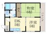 山名ビル 2DKの間取り