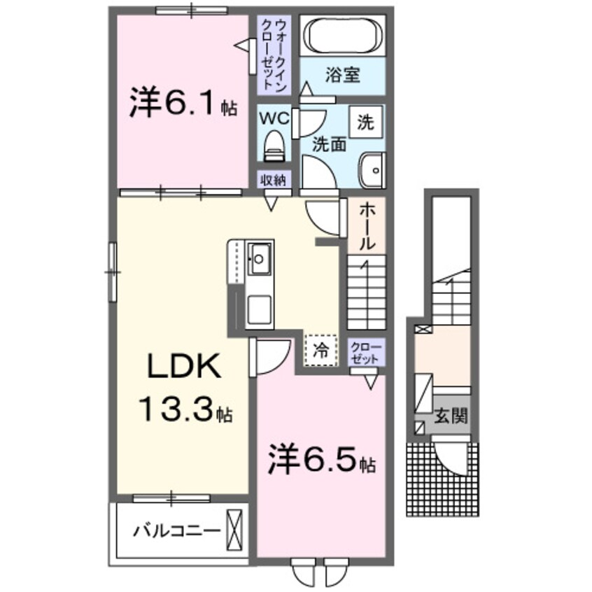 間取図 和歌山線/下兵庫駅 徒歩19分 2階 建築中