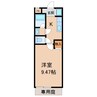 キーウィ荘 1Kの間取り