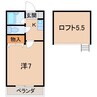 コーポラスＭ 1Kの間取り