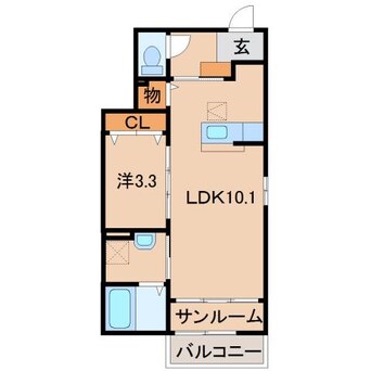 間取図 阪和線・羽衣線/紀伊中ノ島駅 徒歩19分 1階 築12年