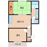 パークピア吉田 2DKの間取り