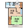 望洋マンション 2Kの間取り