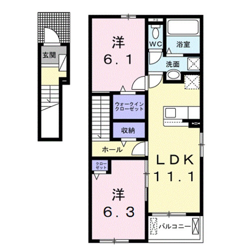 間取図 和歌山線/下兵庫駅 徒歩19分 2階 建築中