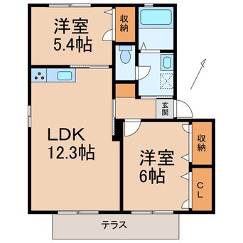 間取図 和歌山線/岩出駅 バス13分川尻下車:停歩6分 1階 築20年