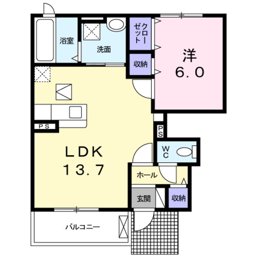 間取図 南海加太線/八幡前駅 徒歩12分 1階 築4年