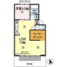 南海本線/紀ノ川駅 徒歩9分 1階 築36年 1LDKの間取り