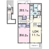 阪和線・羽衣線/六十谷駅 バス:7分:停歩5分 2階 築浅 2LDKの間取り