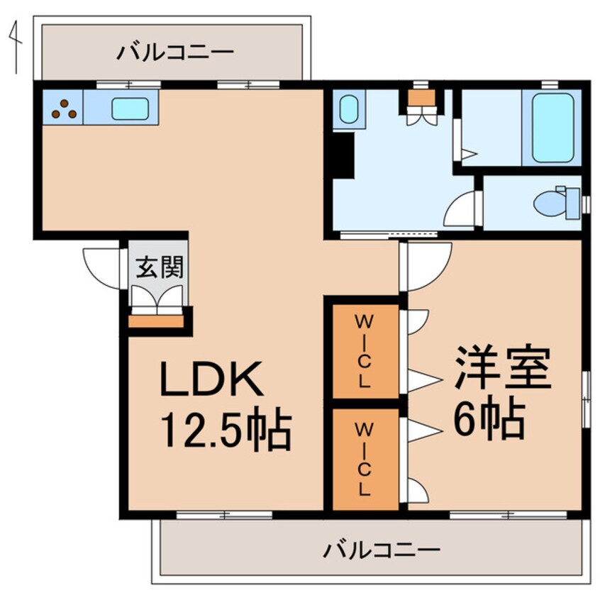 間取図 和歌山線/岩出駅 徒歩2分 2階 築35年