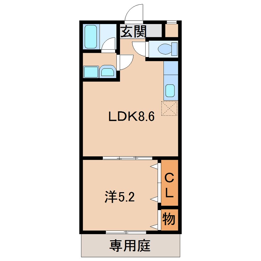 間取図 きのくに線・紀勢本線/和歌山市駅 バス16分島崎町二丁目下車:停歩3分 1階 築14年