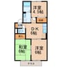 プリシェールK　Ⅲ棟 3DKの間取り