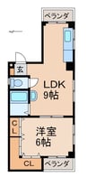 桝谷ビル 1LDKの間取り