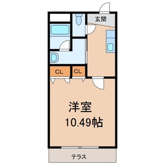 間取図 和歌山線/下井阪駅 徒歩8分 1階 築21年