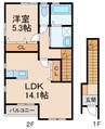 クラウンハイツ吹上I 1LDKの間取り