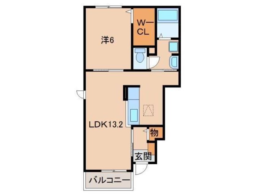 間取図 阪和線・羽衣線/紀伊中ノ島駅 徒歩30分 1階 築4年