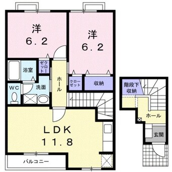 間取図 和歌山電鉄貴志川線/神前駅 徒歩10分 2階 築25年