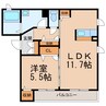 シャーメゾン砂山南 1LDKの間取り