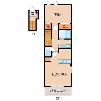 間取図 阪和線・羽衣線/紀伊駅 徒歩8分 2階 築15年