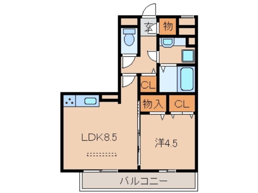 間取図 南海本線/和歌山市駅 バス14分湊御殿三丁目下車:停歩6分 3階 築6年