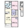 和歌山線/下兵庫駅 徒歩8分 2階 建築中 2LDKの間取り