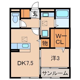 間取図 南海加太線/中松江駅 徒歩9分 1階 築8年