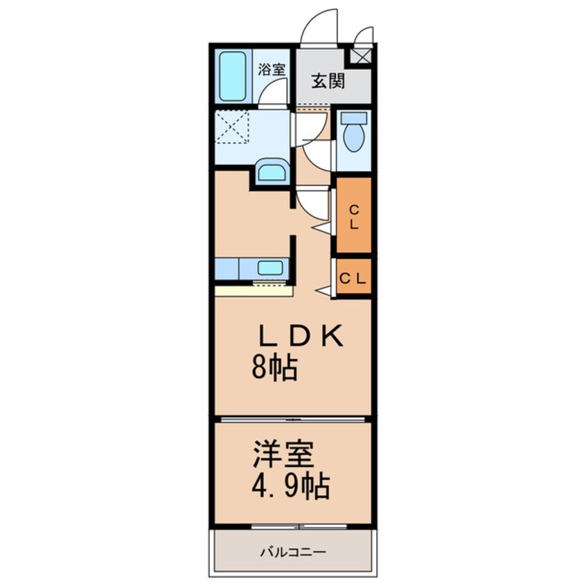 間取図 阪和線・羽衣線/紀伊中ノ島駅 徒歩13分 2階 築13年