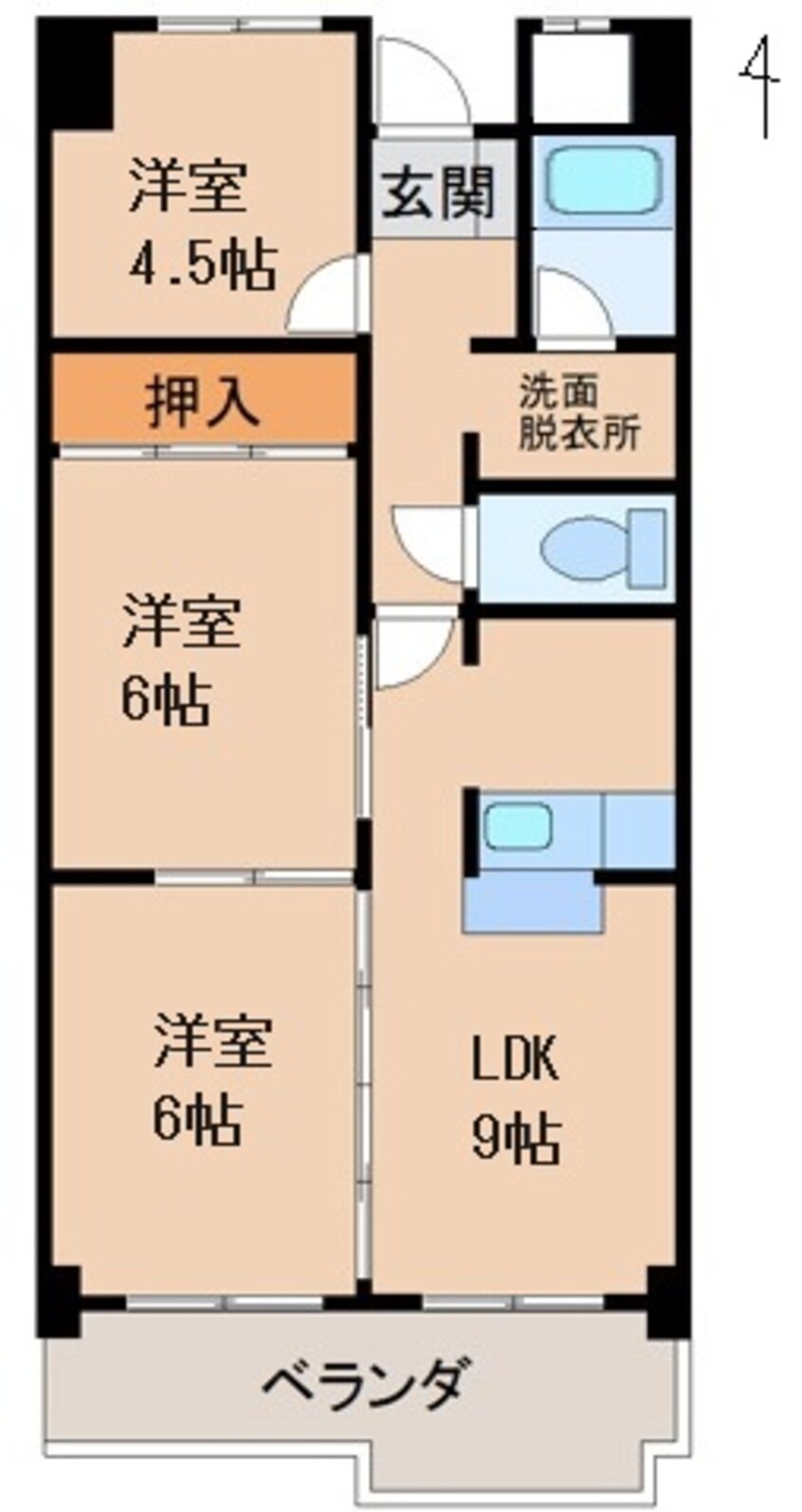 間取図 ヤマイチＰＬＡＺＡ　サンシティ広瀬