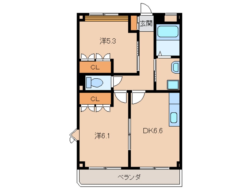 間取図 きのくに線・紀勢本線/和歌山市駅 バス11分土入橋下車:停歩8分 2階 築19年
