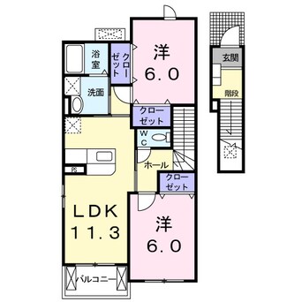 間取図 阪和線・羽衣線/紀伊駅 徒歩7分 2階 築17年